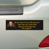 Autocollant De Voiture Sticker pour pare-chocs d'action Thomas Jefferson (En voiture)