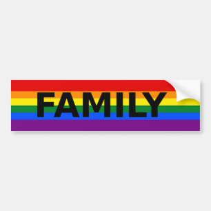 Autocollant De Voiture Sticker pour pare-chocs de famille Rainbow