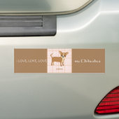 Autocollant De Voiture Sticker pour pare-chocs Love Chihuahua (En voiture)