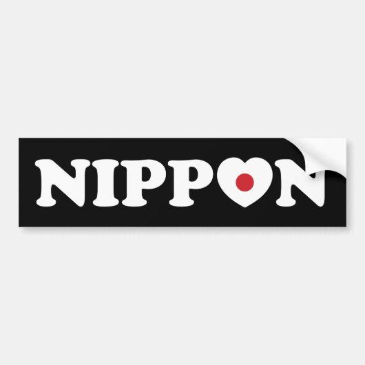 Autocollant De Voiture Sticker pour pare-chocs Nippon Love Heart (Devant)