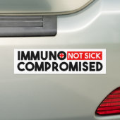 Autocollant De Voiture Sticker pour pare-chocs non malade immunocompromis (En voiture)