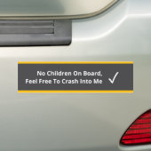Autocollant De Voiture Sticker pour pare-chocs sans enfant (En voiture)