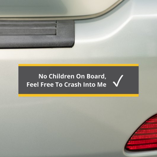 Autocollant De Voiture Sticker pour pare-chocs sans enfant (En voiture)