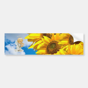 Autocollant De Voiture Sticker pour pare-chocs Sunflower Floral Babel