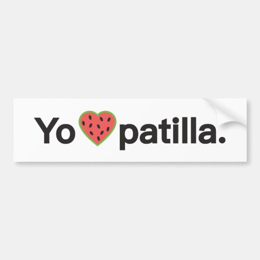Autocollant De Voiture Sticker pour pare-chocs Yo amo Patilla (Devant)