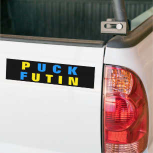 Autocollant De Voiture Sticker Puck Futin drapeau ukrainien soutien Ukrai