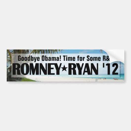 Autocollant De Voiture Sticker R&R Romney/Ryan Bumper (Devant)