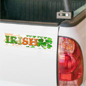 Autocollant De Voiture Sticker Shamrock vert orange blanc irlandais (Sur camion)