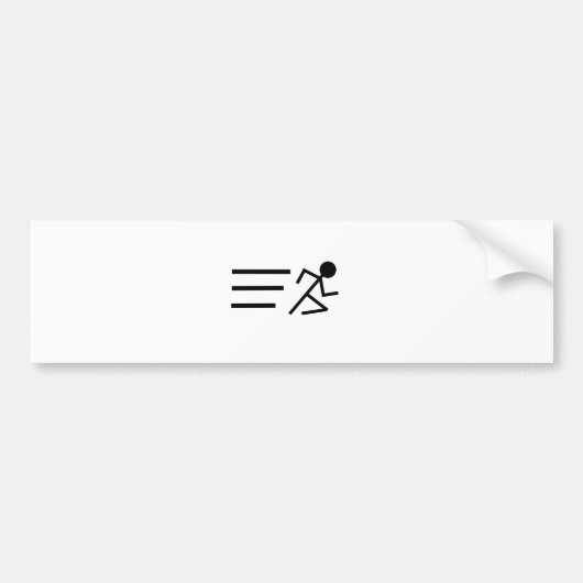 Autocollant De Voiture Stickman fonctionnant (Devant)