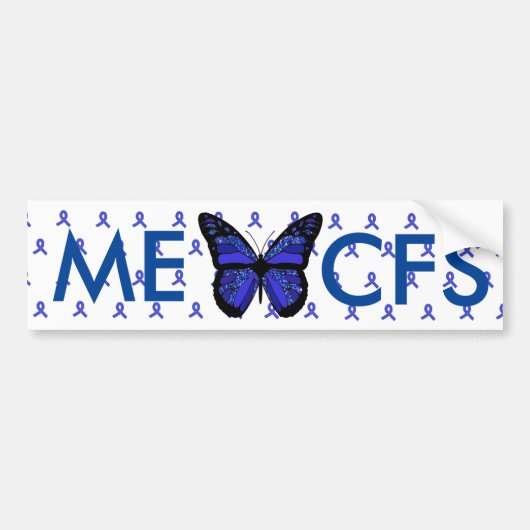 Autocollant De Voiture Sticleur pare-chocs ME/CFS Blue Awareness (Devant)