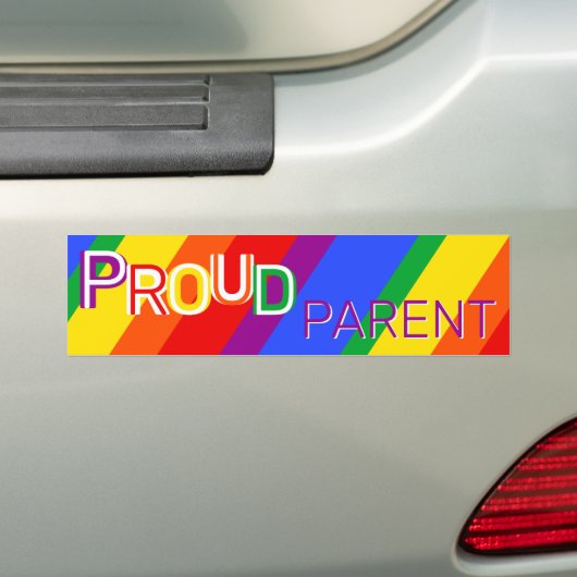 Autocollant De Voiture Sticleur pare-chocs Parent Fière Arc-en-ciel (En voiture)