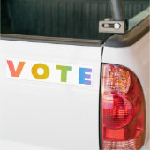 Autocollant De Voiture Sticleur pare-chocs Rainbow VOTE (Sur camion)