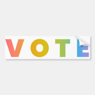 Autocollant De Voiture Sticleur pare-chocs Rainbow VOTE