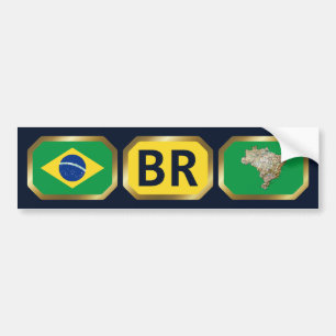 Autocollant De Voiture Sticulation de pare-chocs de la carte du drapeau b