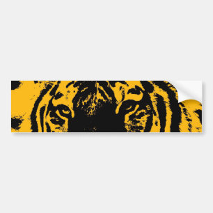 Autocollant De Voiture Sticule pare-chocs Jaune Noir Tigre Yellow