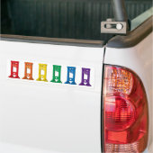 Autocollant De Voiture Sticule pare-chocs Kawaii Rainbow Guillotine Pride (Sur camion)