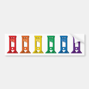 Autocollant De Voiture Sticule pare-chocs Kawaii Rainbow Guillotine Pride