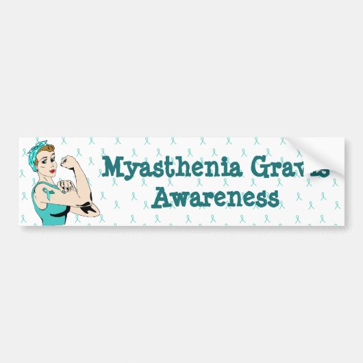 Autocollant De Voiture Sticule pare-chocs Myasthenia Gravis Awareness (Devant)
