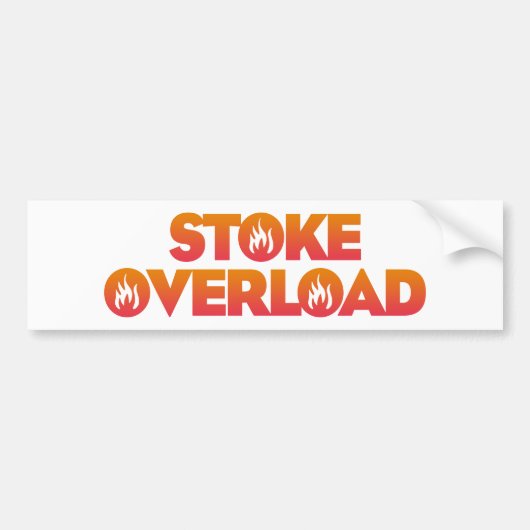 Autocollant De Voiture Stoke Overload Flames (Devant)