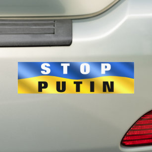 Autocollant De Voiture Stop Putin Stop War Sticker Ukraine drapeau ukrain