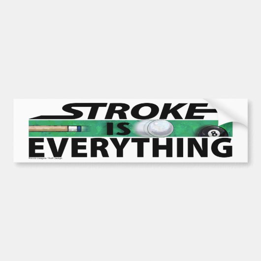 Autocollant De Voiture Stroke is Everything 8 Ball (Devant)
