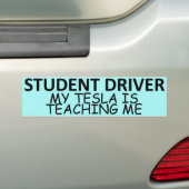 Autocollant De Voiture STUDENT DRIVER (My Tesla Is Teaching Me) (En voiture)