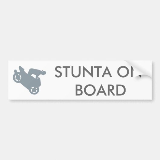 AUTOCOLLANT DE VOITURE STUNTA À BORD (Devant)