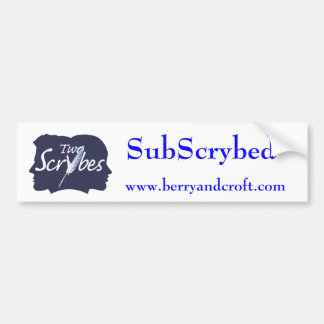 Autocollant De Voiture SubScrybed avec le logo de Scrybes du bleu deux