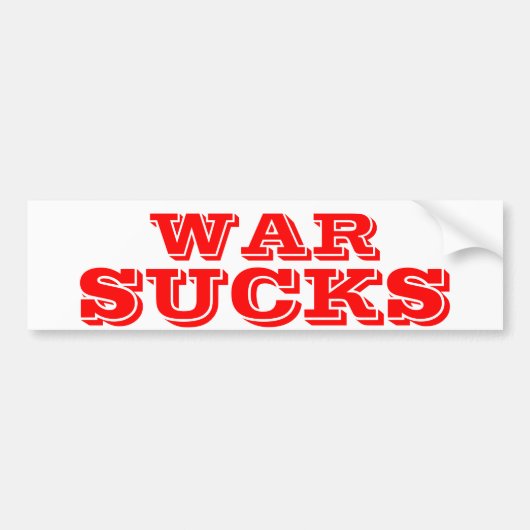 AUTOCOLLANT DE VOITURE SUCKS DE GUERRE (Devant)