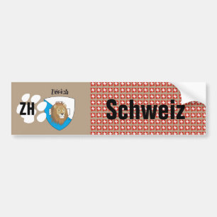 Autocollant De Voiture Suisse Svizzera Suisse Zurich