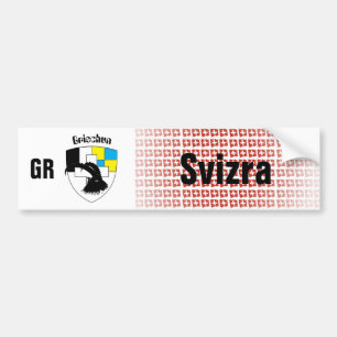 Autocollant De Voiture Suisse Svizzera Svizra Grisons