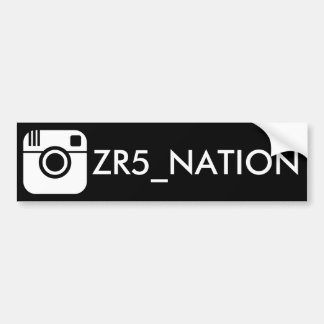 Autocollant De Voiture Suivez le noir de @ZR5_NATION