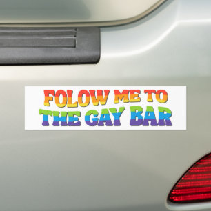 Autocollant De Voiture Suivez-Moi À La Gay Bar LGBT Pride