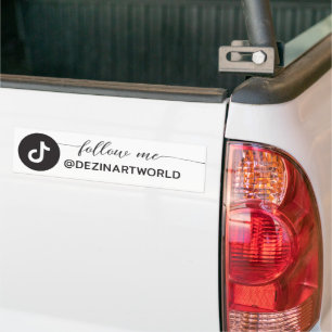 Autocollant De Voiture Suivez-moi Page Tiktok sur les Réseaux Sociaux Noi