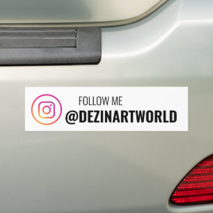 Autocollant De Voiture Suivez-moi sur la page de médias sociaux Instagram