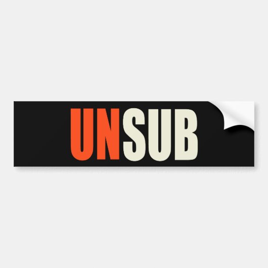 Autocollant De Voiture Sujet d'inconnu d'Unsub (Devant)