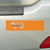 Autocollant De Voiture SUNDAY -small - Sticker (En voiture)