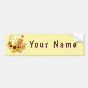 Autocollant De Voiture Sunflowers Beautician
