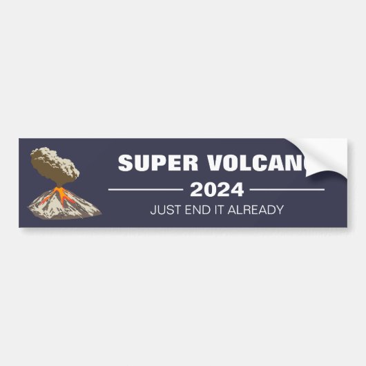 Autocollant De Voiture Super Volcano 2024 (Devant)