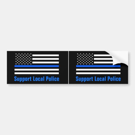Autocollant De Voiture Support Local Police Thin Blue Line (Devant)