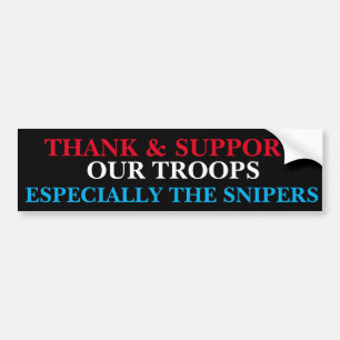 AUTOCOLLANT DE VOITURE SUPPORT OUR TROOPS