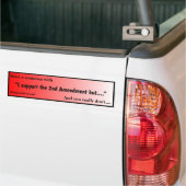 Autocollant De Voiture Support The Second Amendment Red Fade (Sur camion)