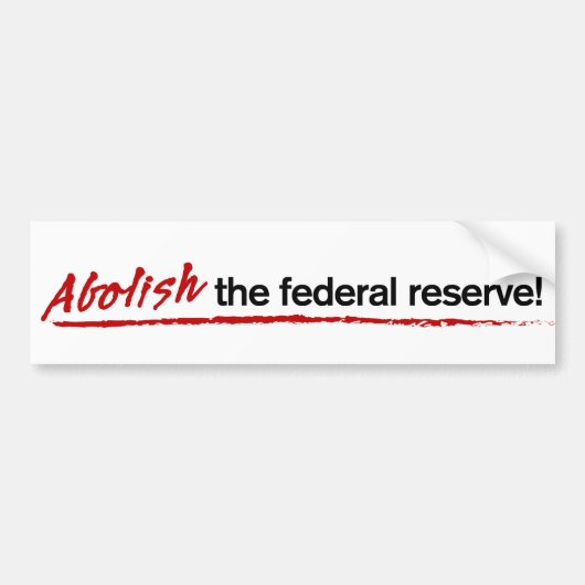 Autocollant De Voiture Supprimez Federal Reserve ! Adhésif pour (Devant)