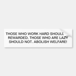 Autocollant De Voiture Supprimez l'aide sociale