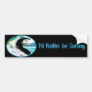 Autocollant De Voiture Surfer dans la vague de bordage