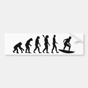 Autocollant De Voiture Surfer d'évolution