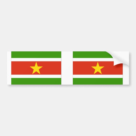 Autocollant De Voiture Suriname Flag (Devant)