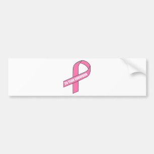 Autocollant De Voiture Survivant de 20 ans (ruban rose de cancer du sein)