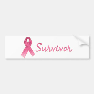 Autocollant De Voiture Survivant rose de ruban