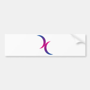 Autocollant De Voiture Symbole bisexuel de lune